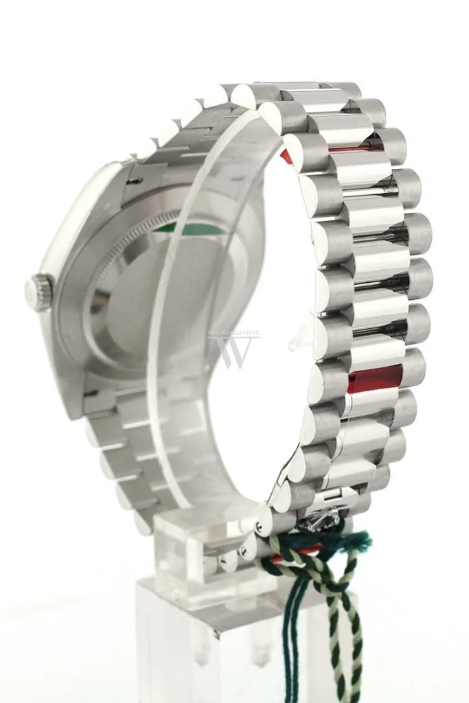 Rolex Day-Date 40 Black Dial Dome Bezel Platinum President Automatic Men's Watch 228206 DC