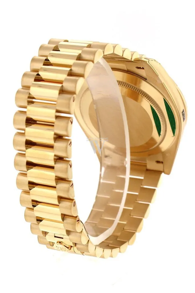 Rolex Day-Date 40 Champagne Baguette Diamond Dial 40 Baguette Diamond Bezel 18K Yellow Gold President Automatic Men's Watch 228398TBR 228398