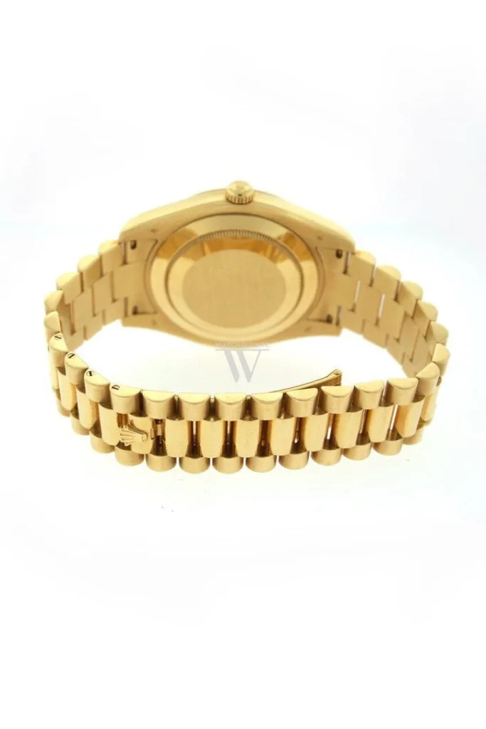 Rolex DAY-DATE II 41 Champagne Diamond Dial 18K Yellow Gold Men's Watch 218238