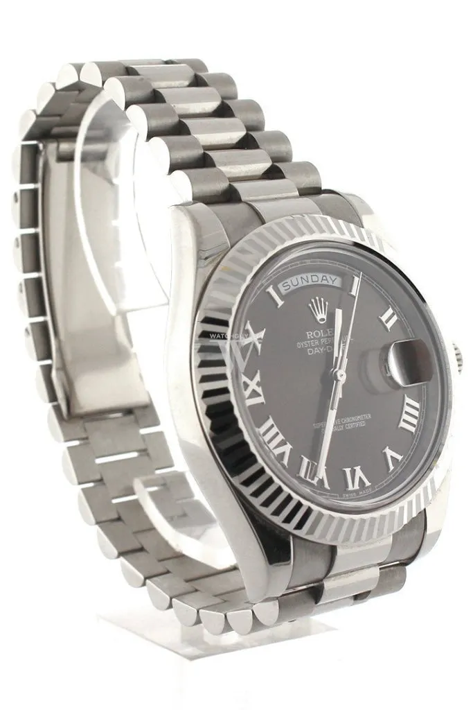 Rolex Day-Date II 41mm President White Gold Chocolate Dial Men’s Watch 218239