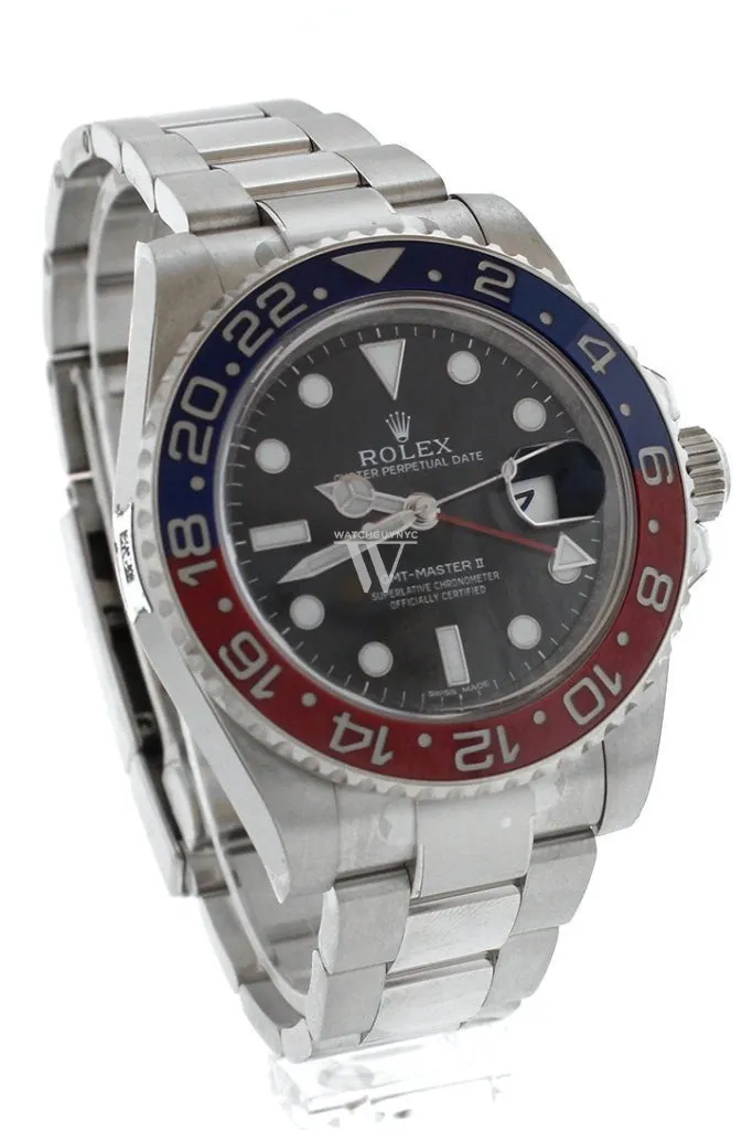 ROLEX GMT-Master II Black Dial Blue And Red Blue Bezel Watch 116719BLRO 116719
