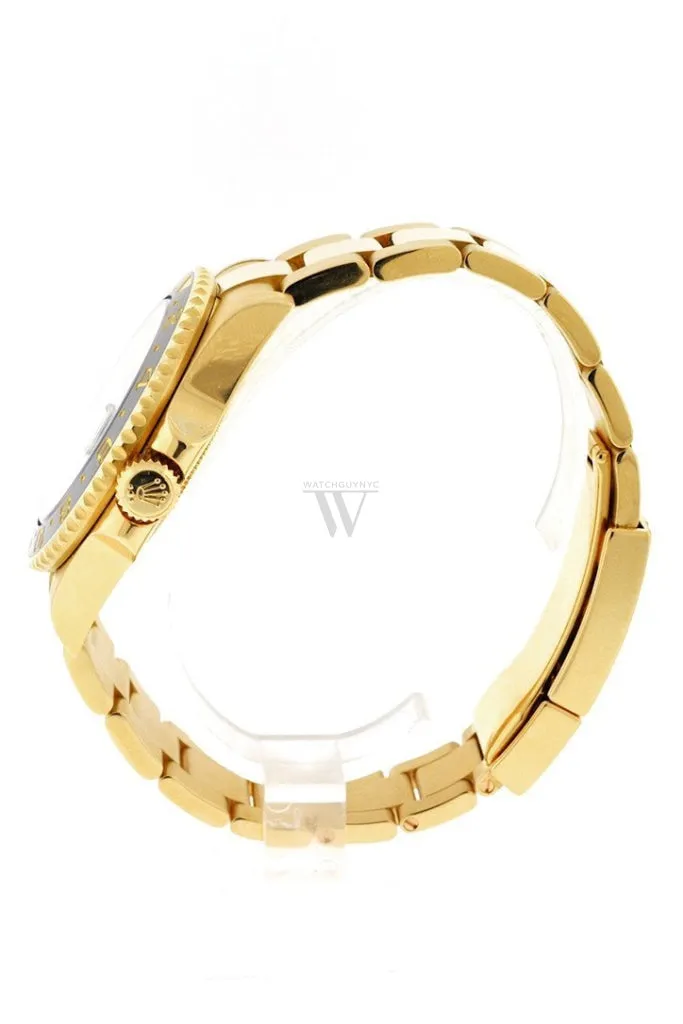 Rolex GMT Master II Black Dial Bracelet 18kt Yellow Gold Men's Watch 116718 Pre-Owned