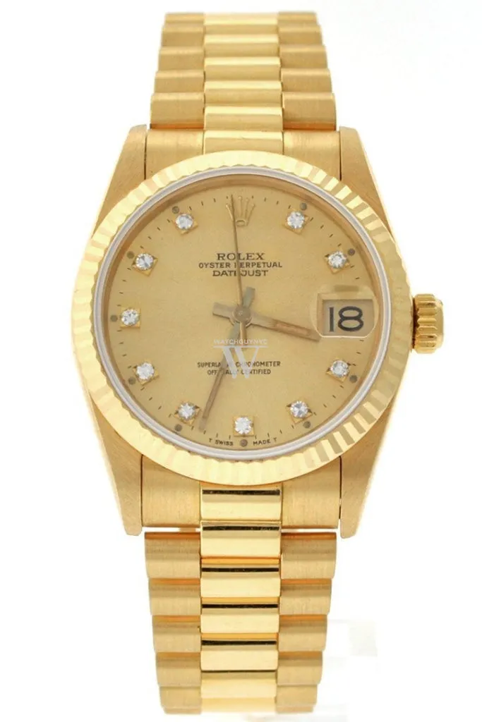 Rolex Lady-Datejust 31 Champagne Dial 18K Yellow Gold President Ladies Watch 178278 Pre-owned