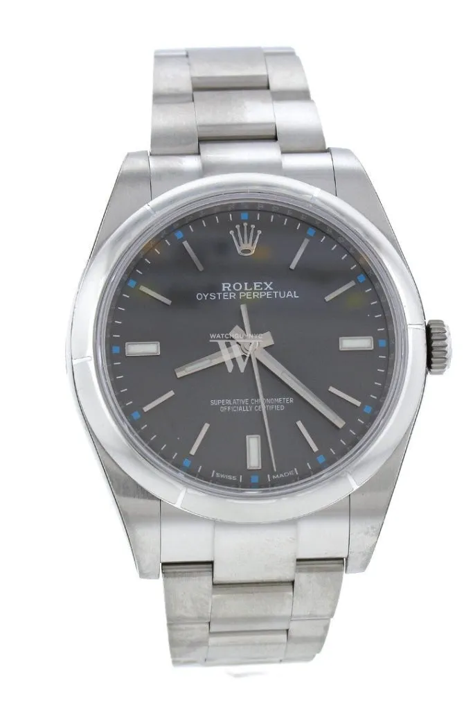 ROLEX OYSTER PERPETUAL 39 Rhodium Dial Men's Watch 114300