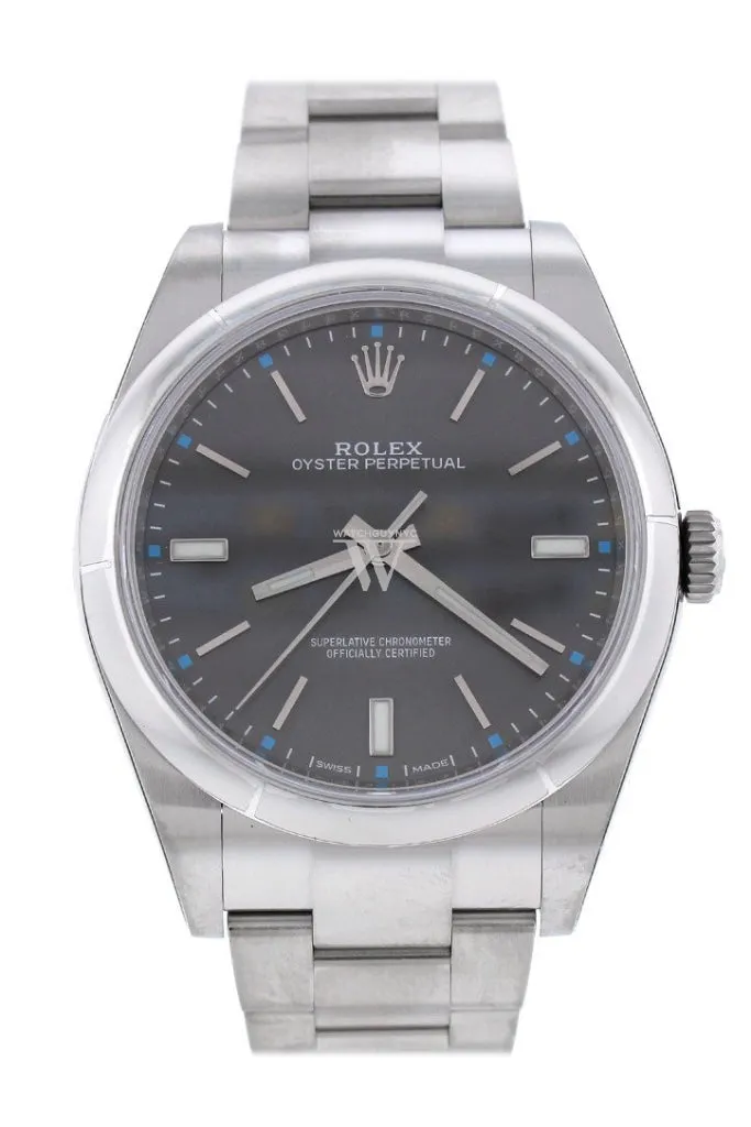 ROLEX OYSTER PERPETUAL 39 Rhodium Dial Men's Watch 114300