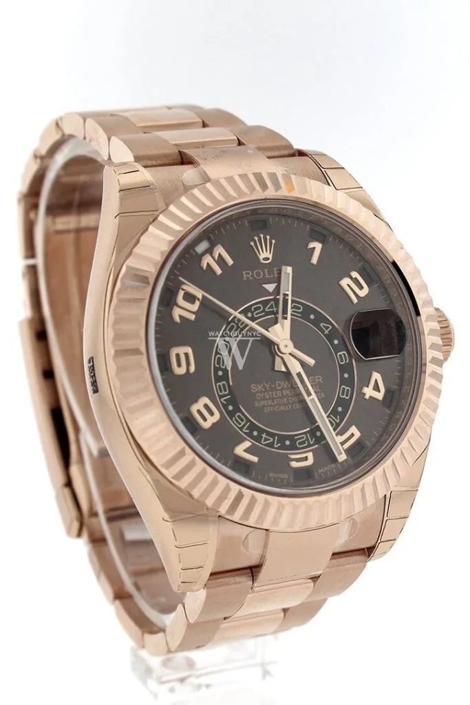 ROLEX Sky-Dweller 42 Chocolate Dial Rose Gold Men's Watch 326935