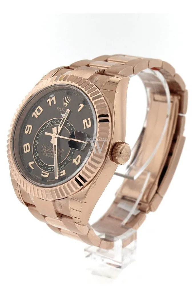 ROLEX Sky-Dweller 42 Chocolate Dial Rose Gold Men's Watch 326935