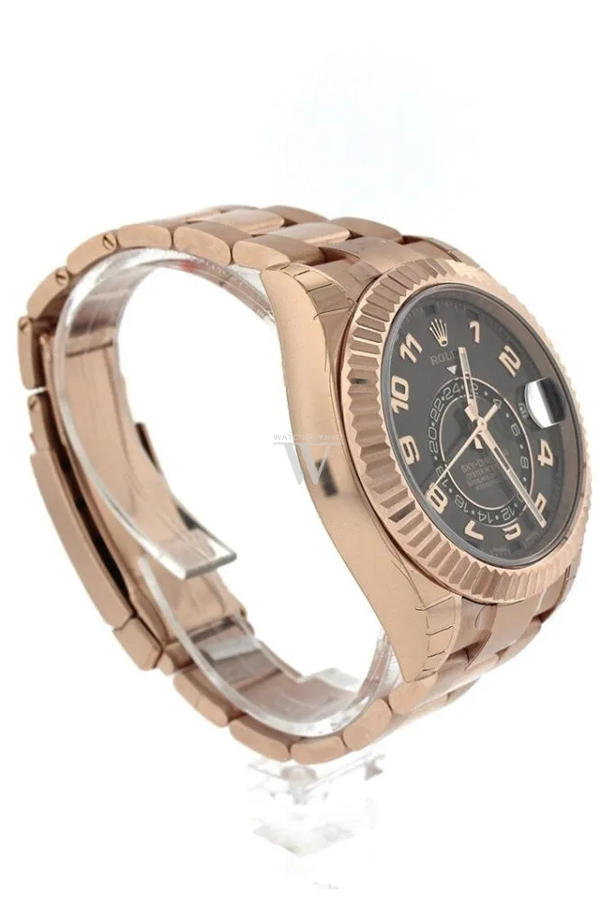 ROLEX Sky-Dweller 42 Chocolate Dial Rose Gold Men's Watch 326935