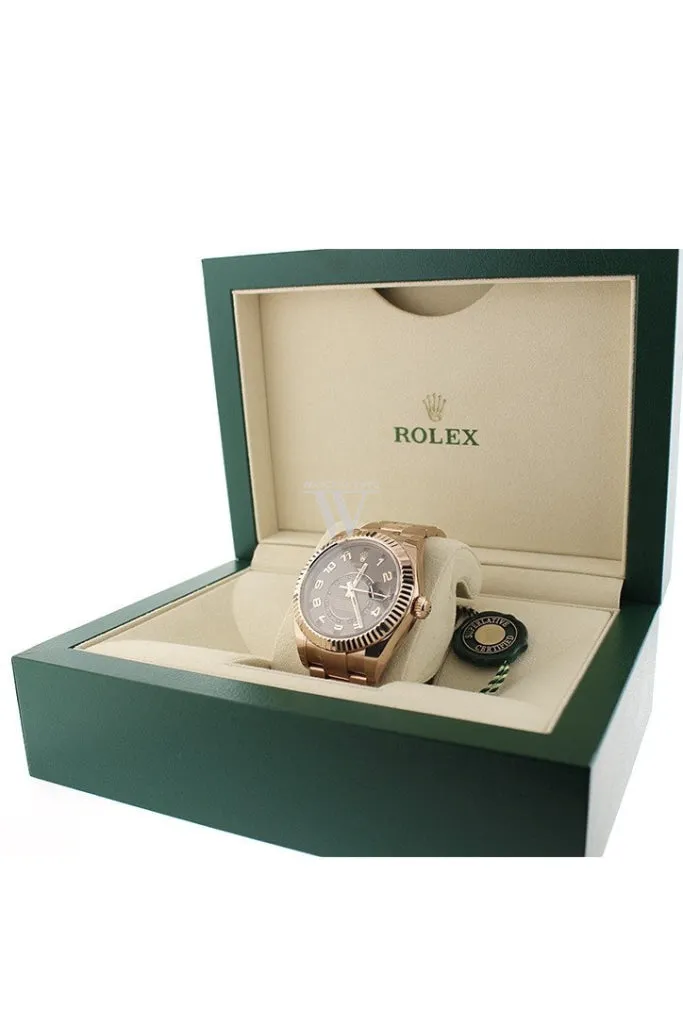 ROLEX Sky-Dweller 42 Chocolate Dial Rose Gold Men's Watch 326935