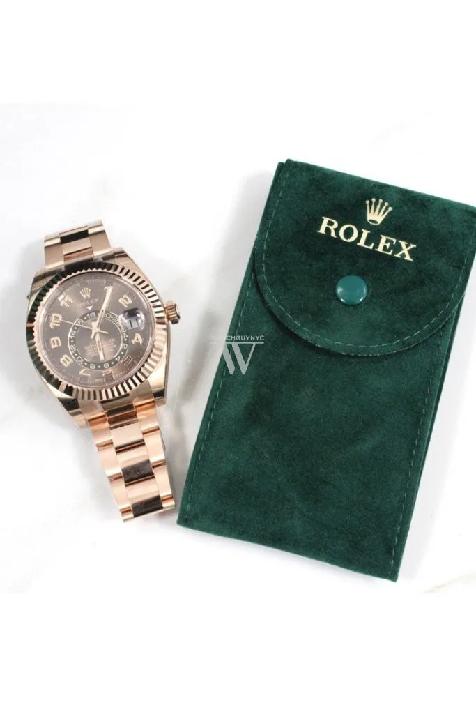 ROLEX Sky-Dweller 42 Chocolate Dial Rose Gold Men's Watch 326935