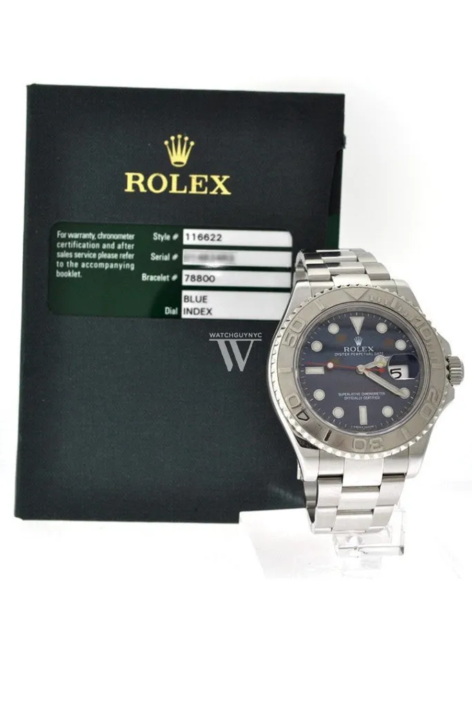 Rolex Yacht-Master 40 Automatic Blue Dial Stainless Steel Oyster Men's Watch 116622
