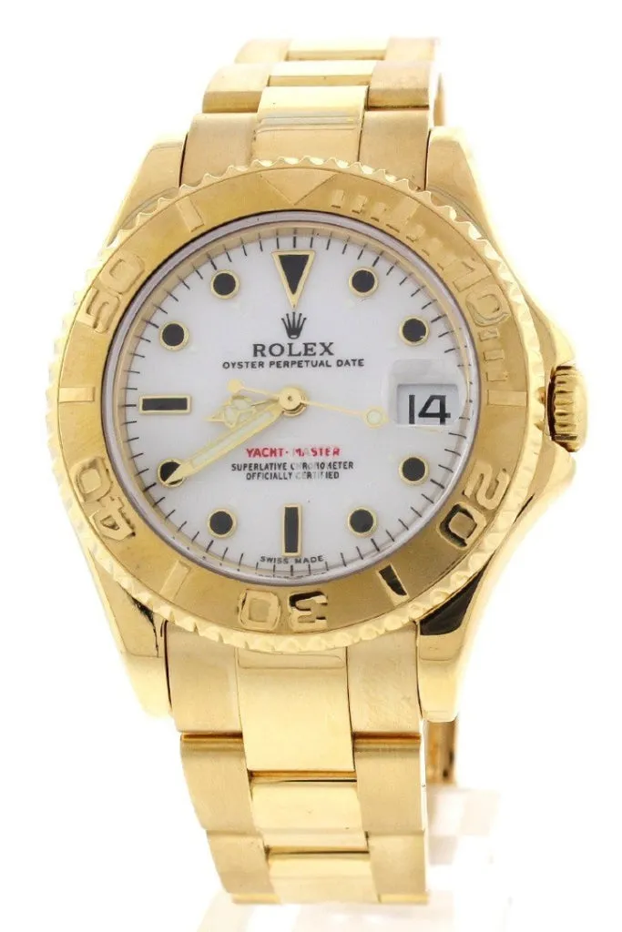 Rolex Yacht-Master White Dial Steel 18K Yellow Gold Ladies Watch 169628