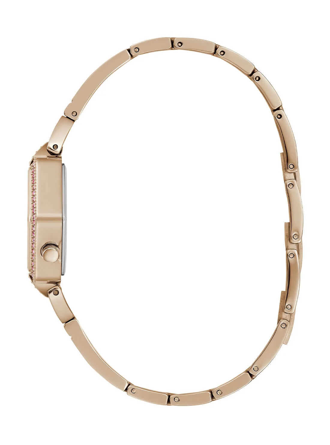 Rose Gold Audrey Glitz Hexagonal Link Watch