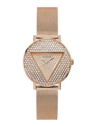Rose Gold Iconic Crystal Mesh Watch