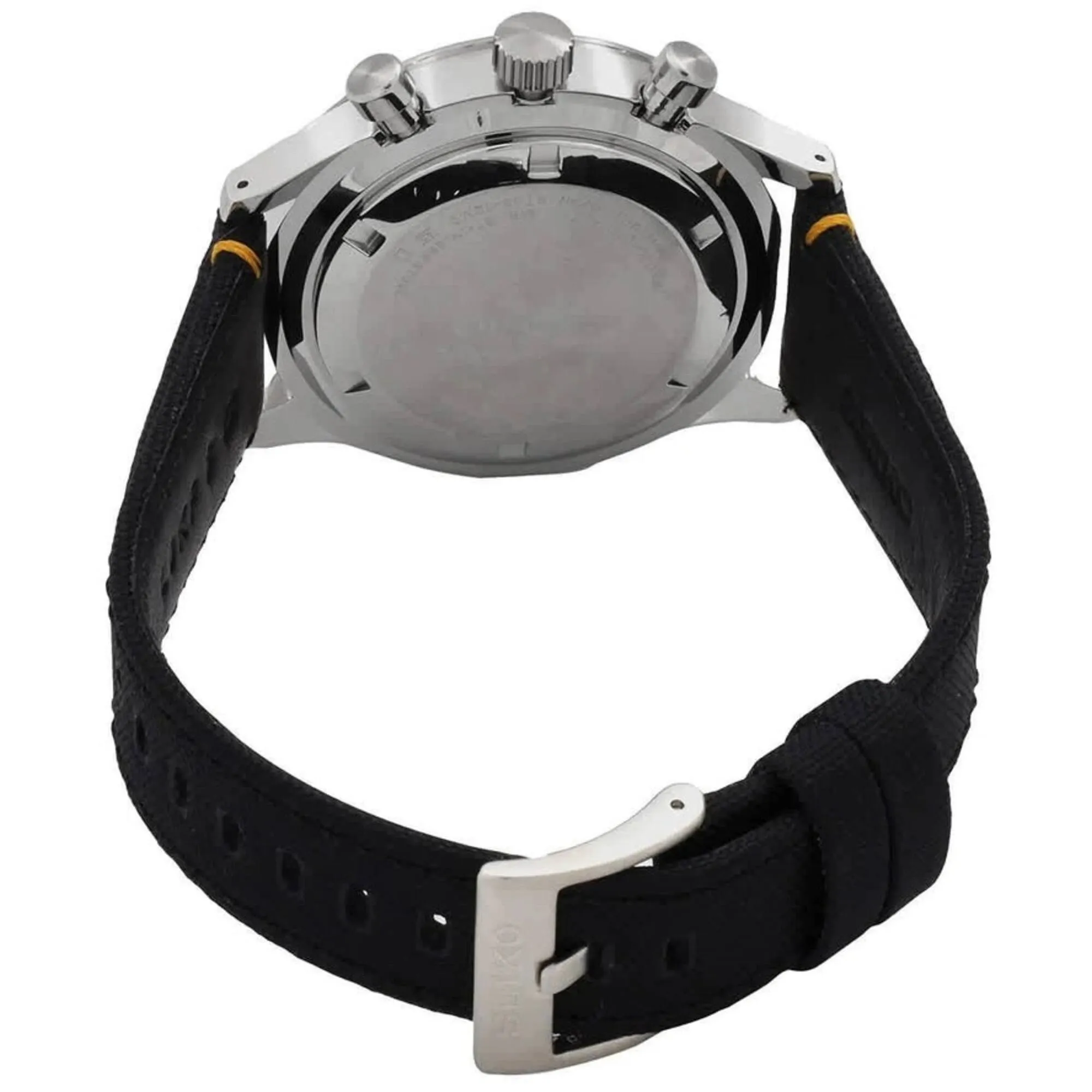 Seiko Men's Watch - Chronograph Quartz Black Dial Nylon Strap | SSB449P1