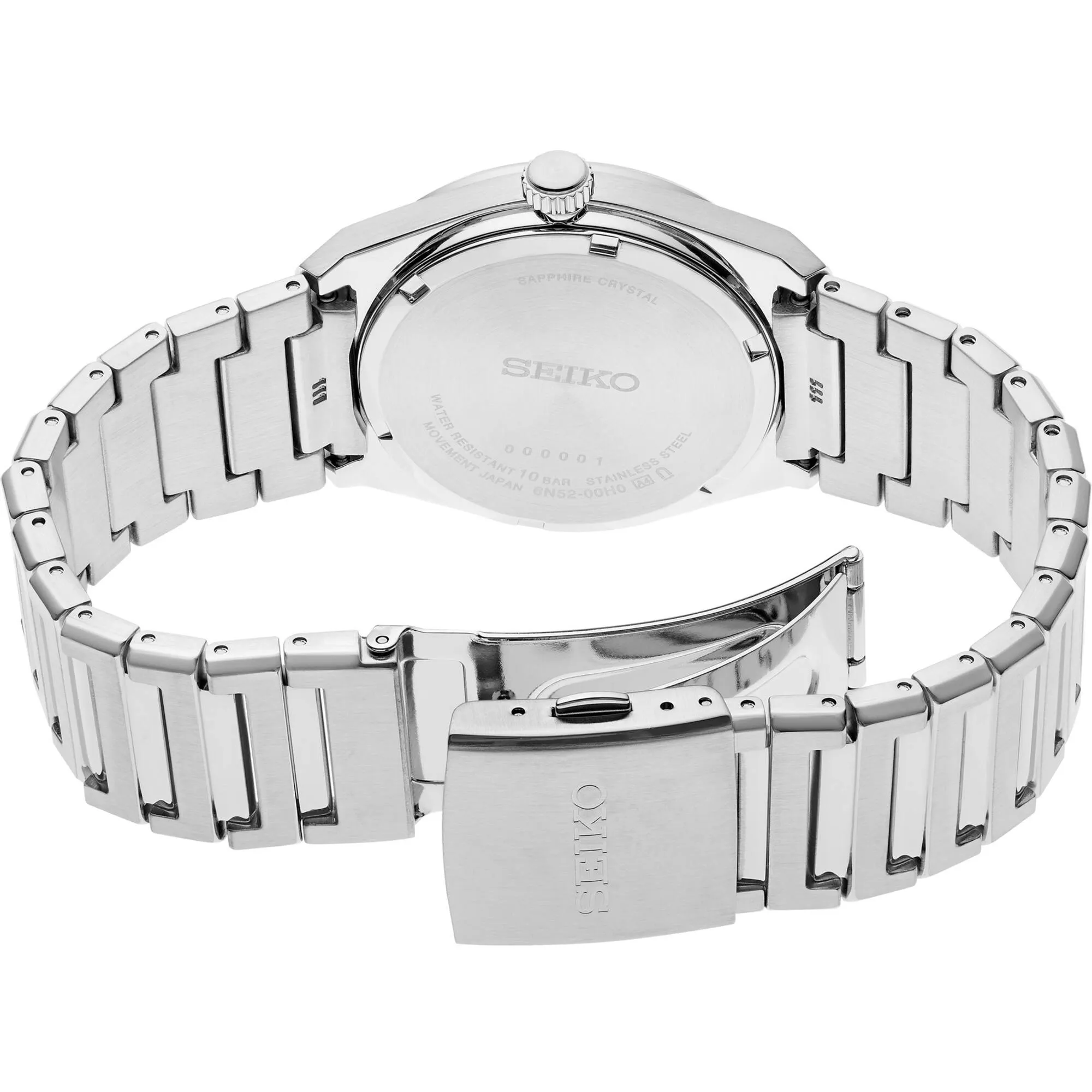 Seiko Men's Watch - Essentials Quartz Blue Dial Stainless Steel Bracelet | SUR555