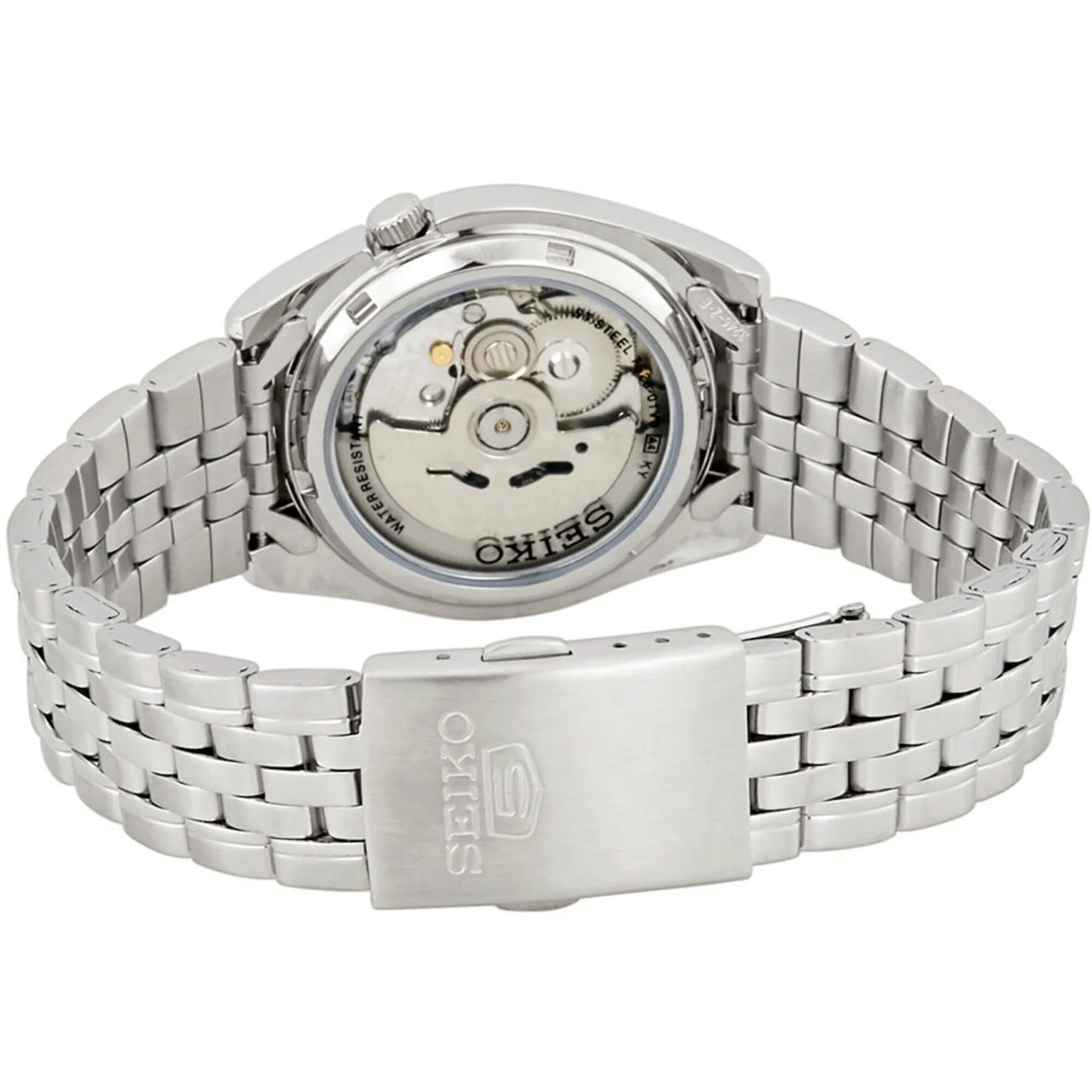 Seiko Men's Watch - Seiko 5 Automatic Black Dial Stainless Steel Bracelet | SNK381