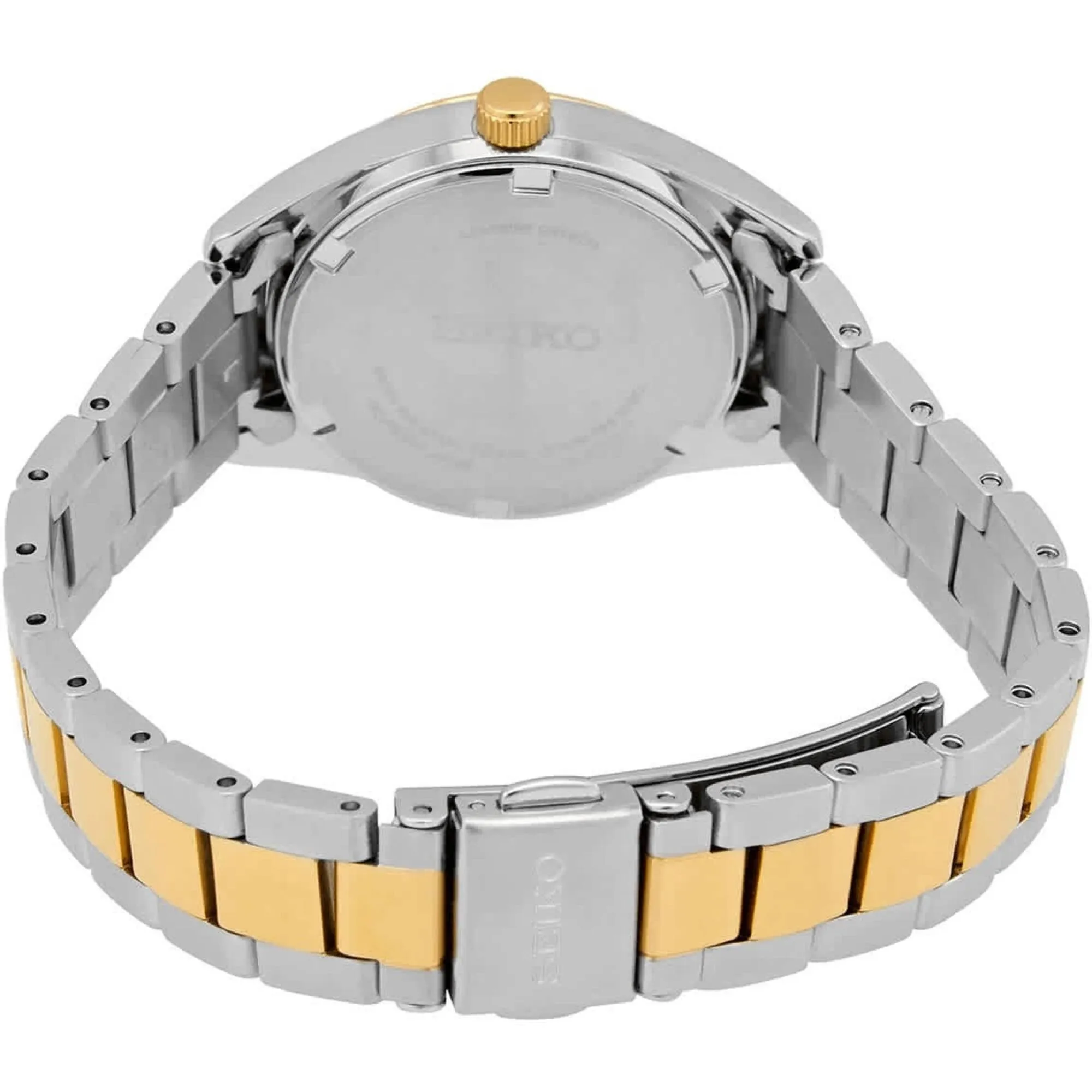 Seiko Women's Watch - Classic Quartz Gold Tone Dial Two Tone Bracelet | SUR354P1