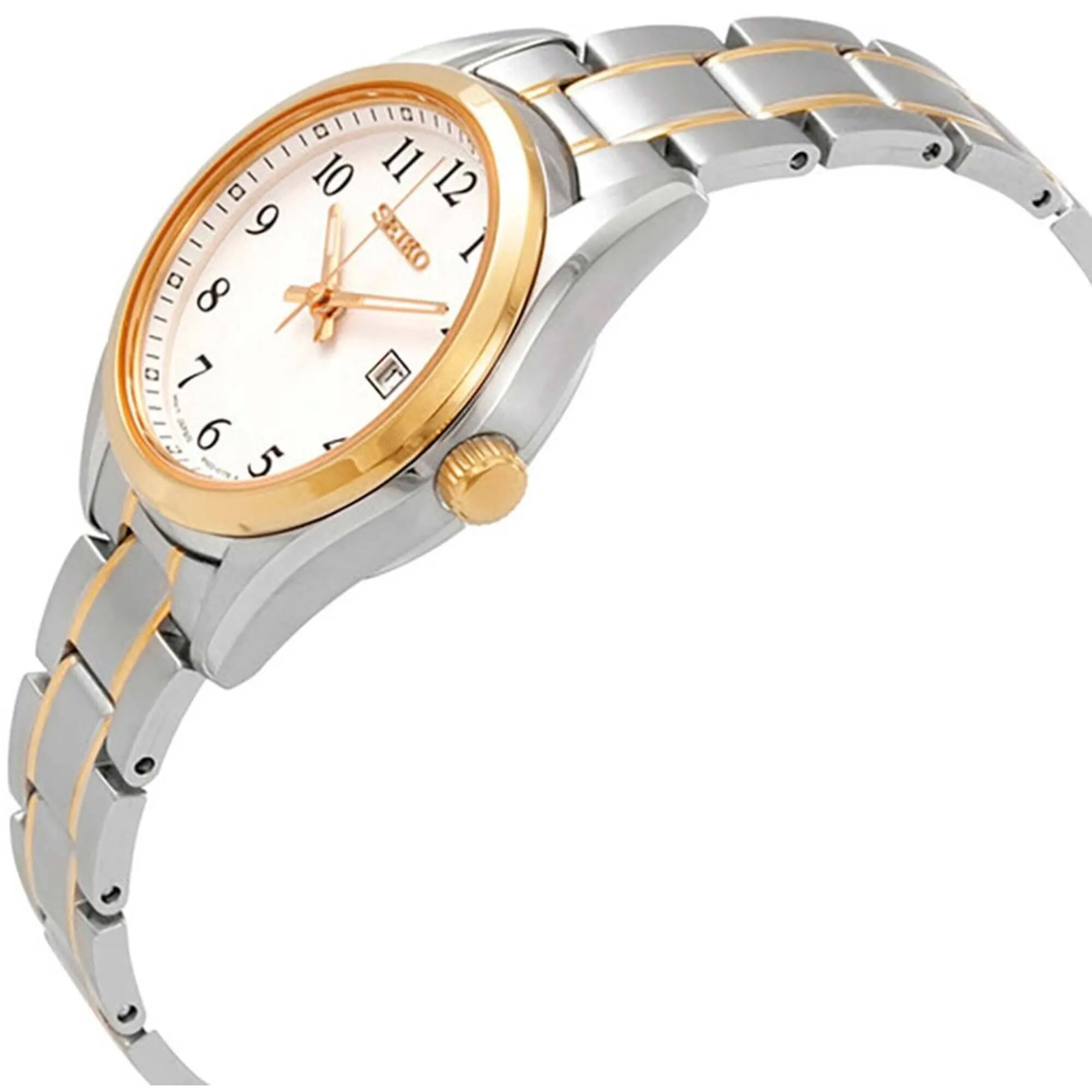 Seiko Women's Watch - Classic Quartz White Dial Two Tone Bracelet | SUR466P1