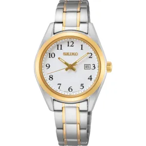Seiko Women's Watch - Classic Quartz White Dial Two Tone Bracelet | SUR466P1