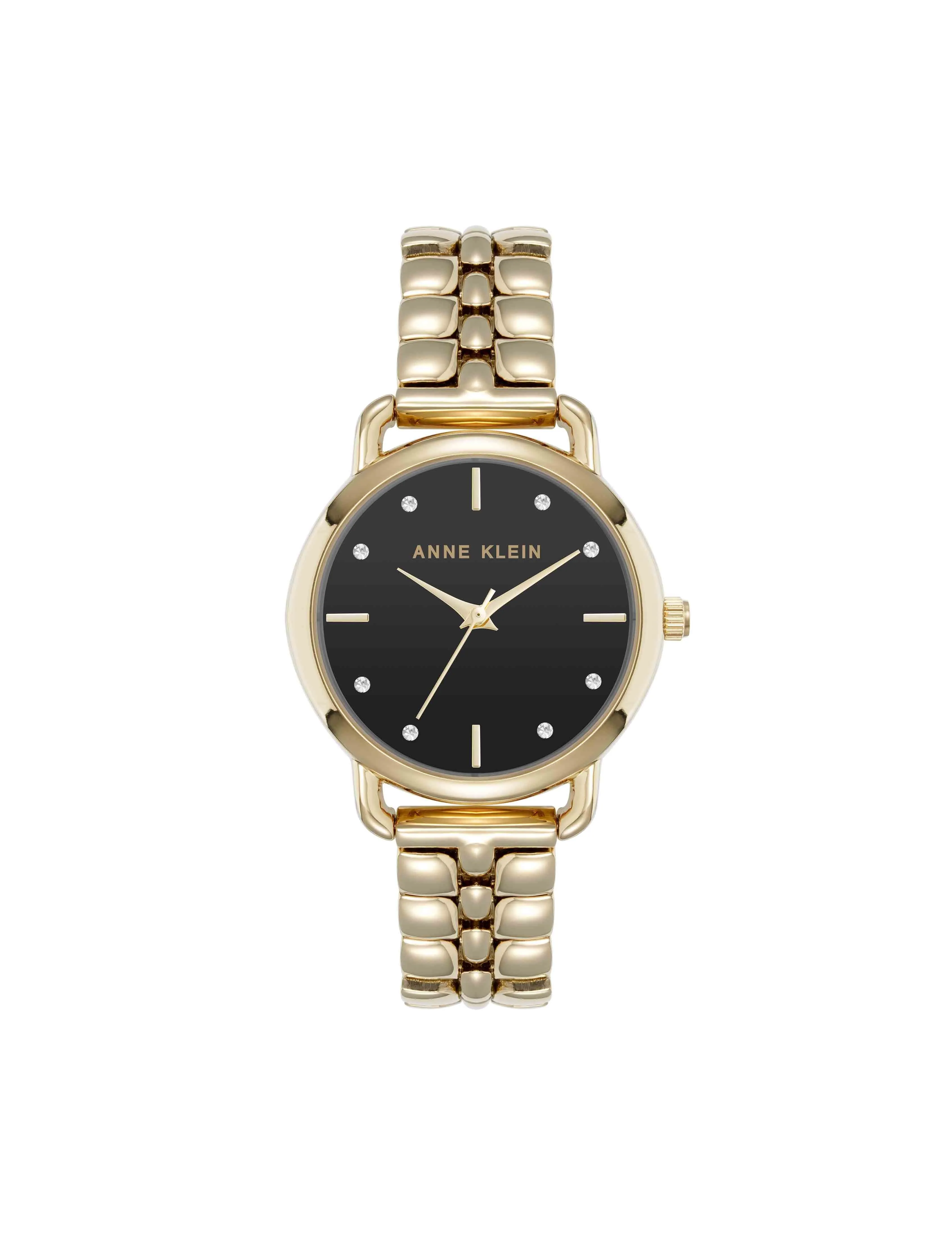 Signature Round Crystal Accented Dial Watch