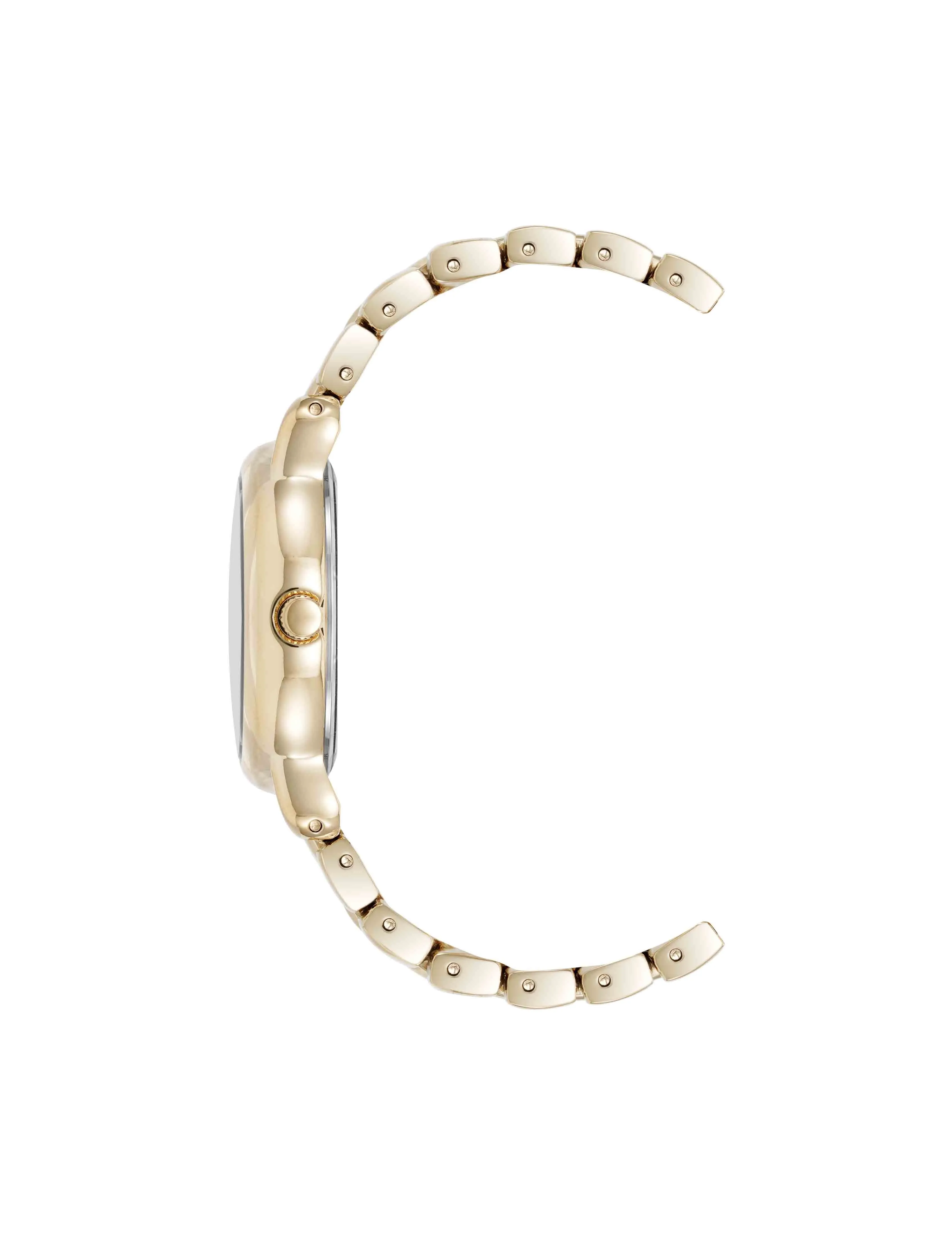 Signature Round Crystal Accented Dial Watch