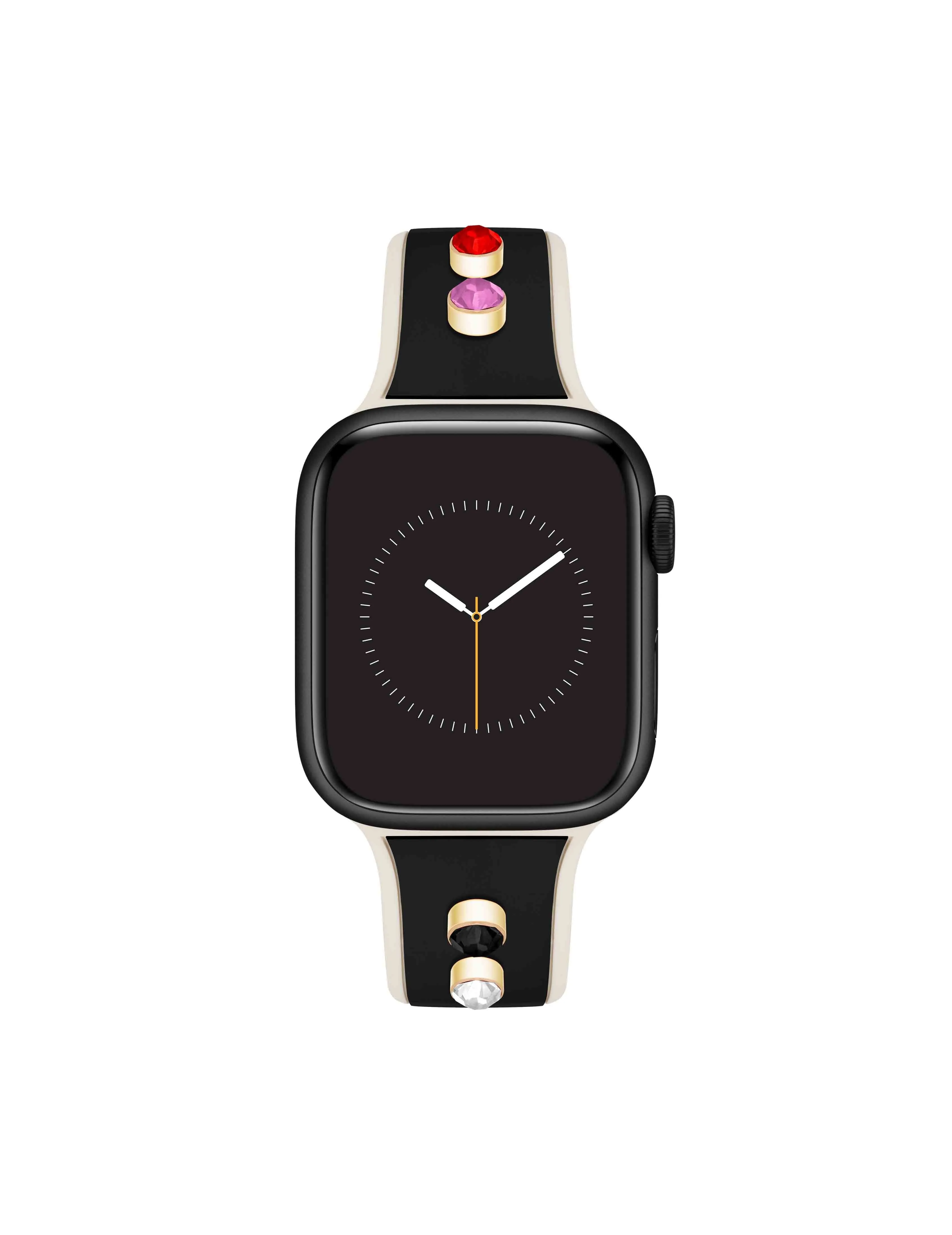 Silicone Band for Apple Watch® with Crystal Charms