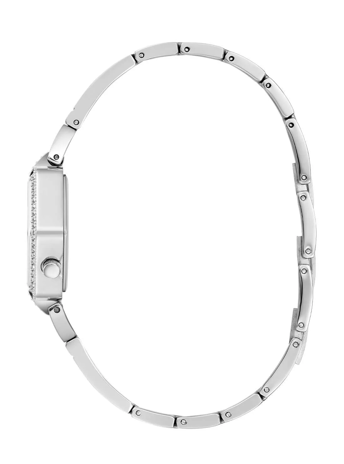 Silver Audrey Glitz Hexagonal Link Watch
