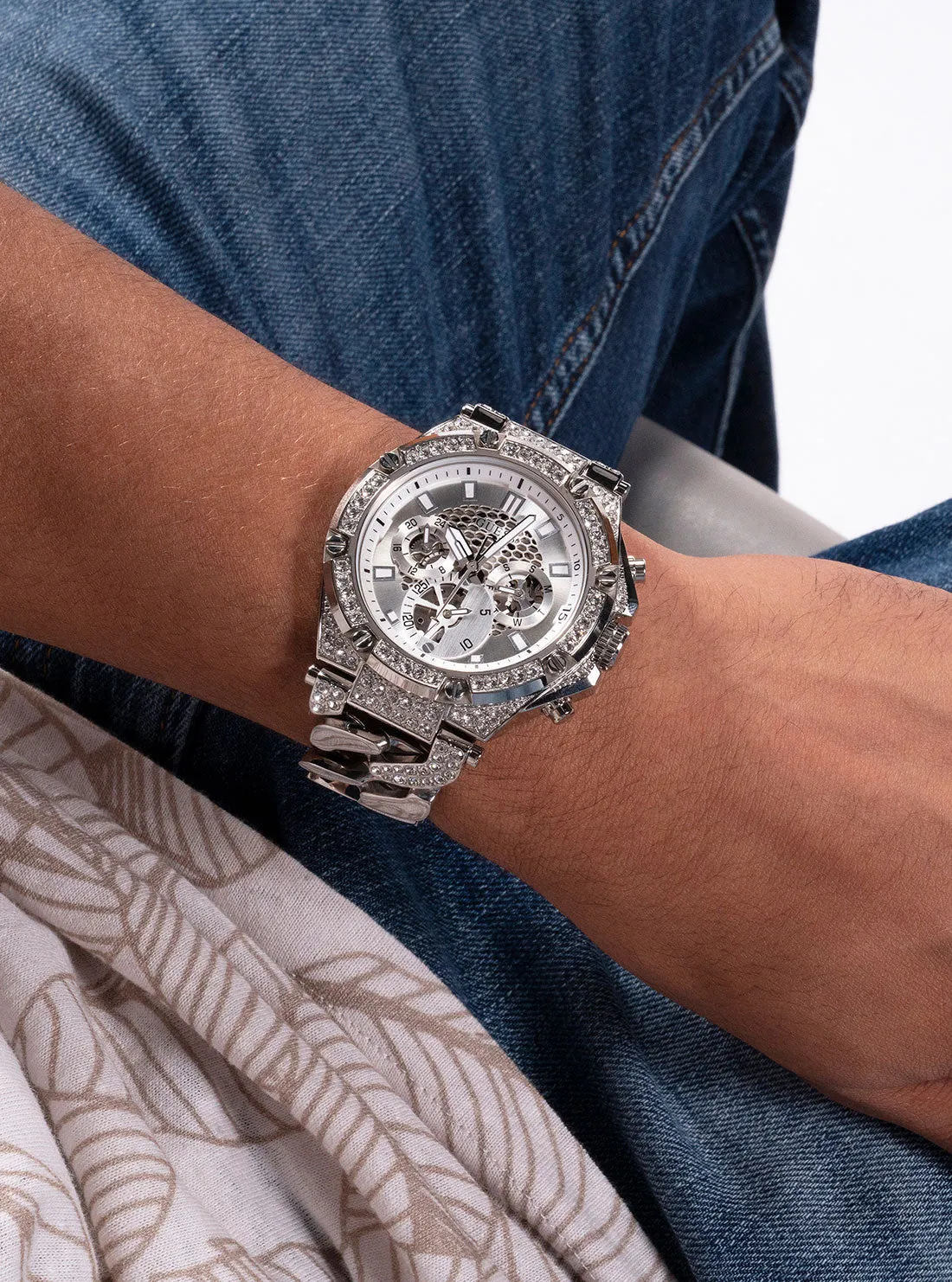 Silver Baron Glitz Watch