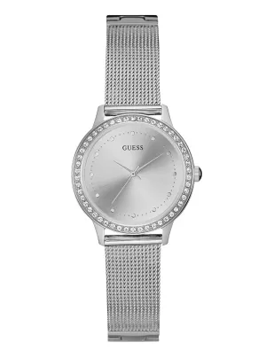 Silver Chelsea Mesh Watch