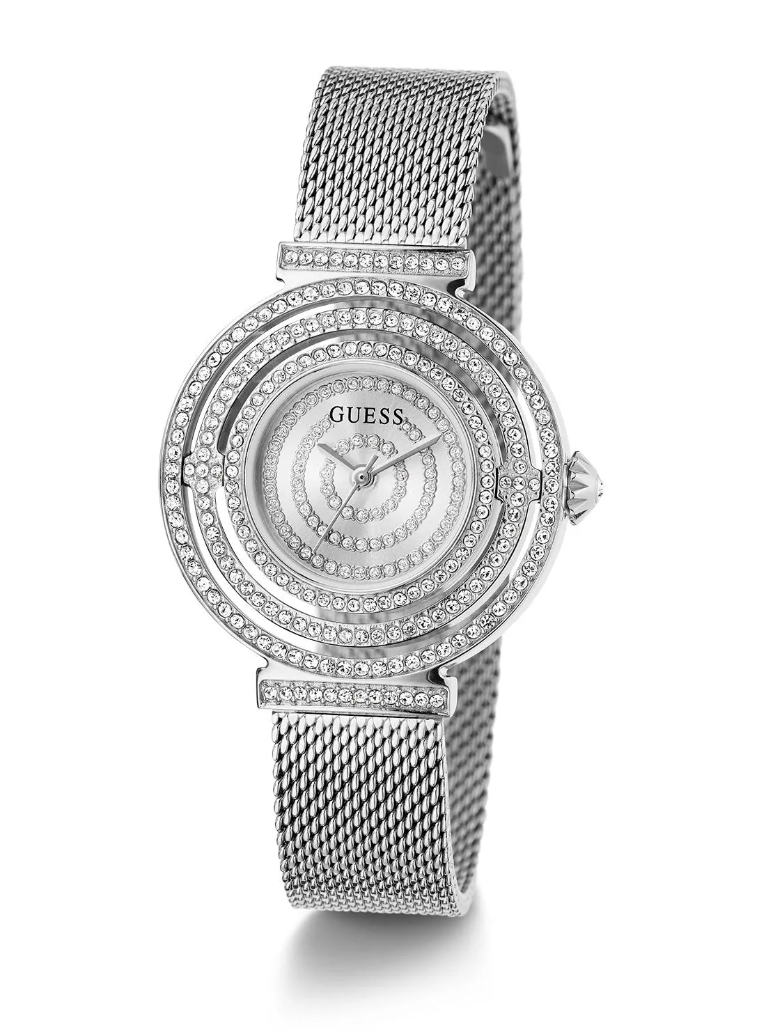 Silver Dream Crystal Mesh Watch