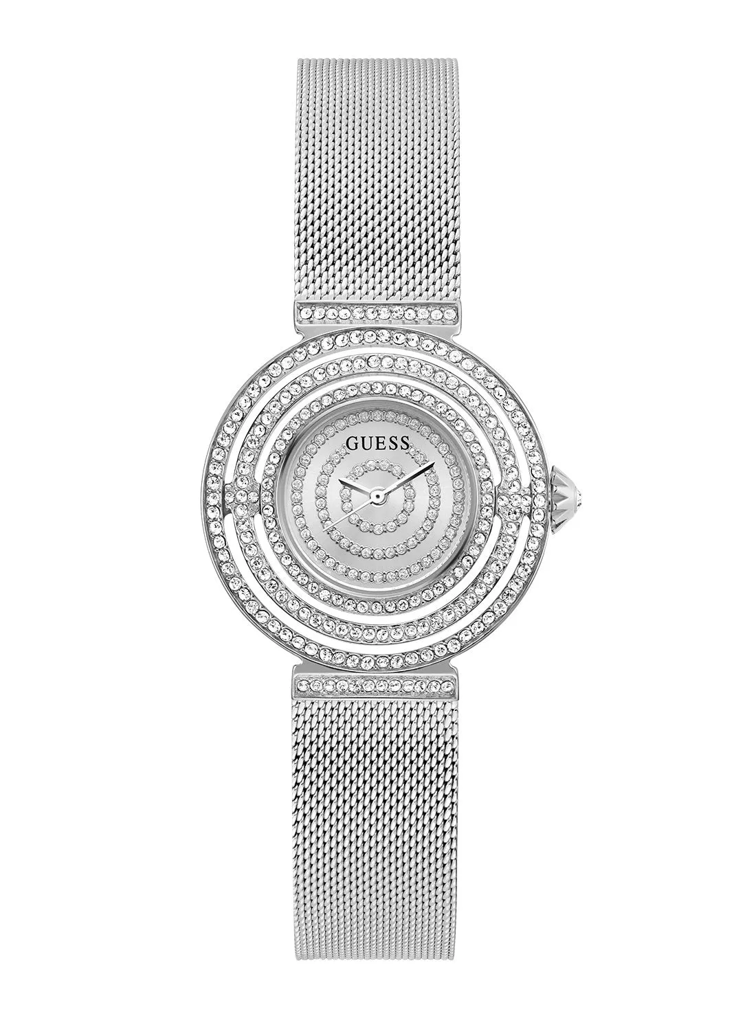 Silver Dream Crystal Mesh Watch
