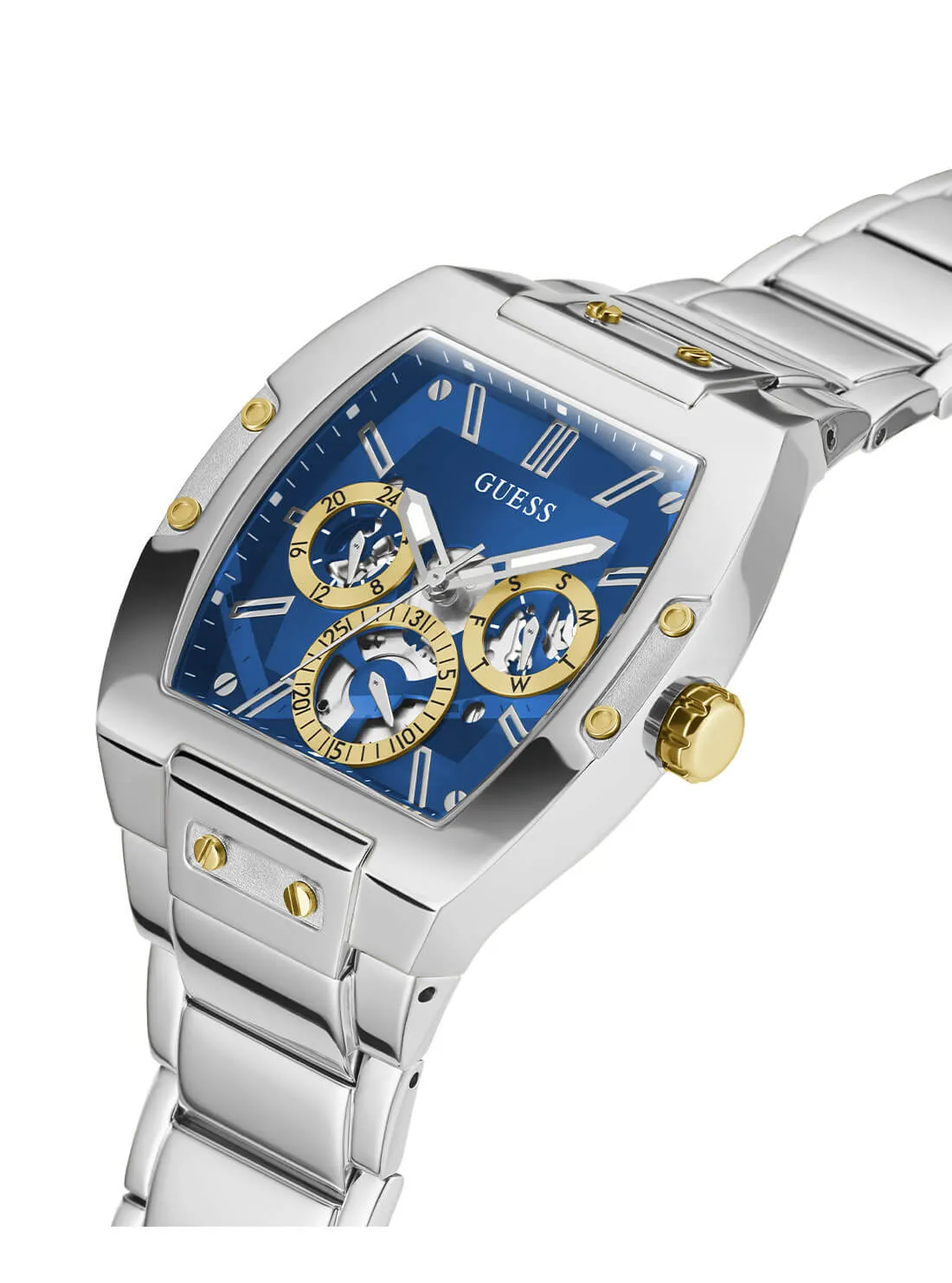 Silver Phoenix Rectangle Link Watch