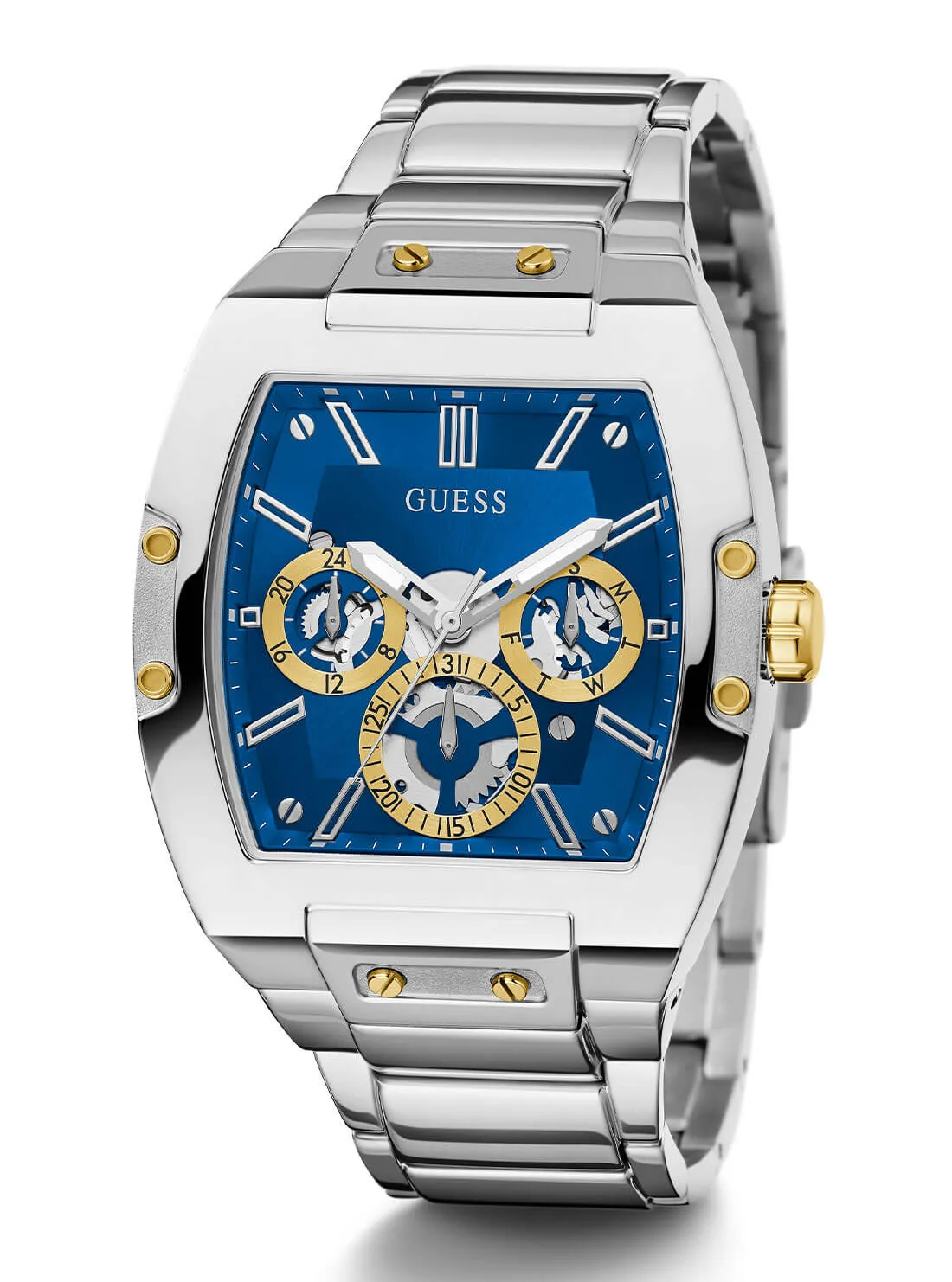 Silver Phoenix Rectangle Link Watch
