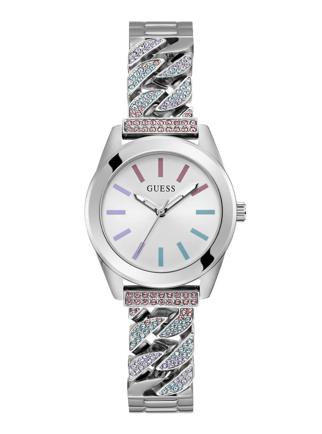 Silver Serena Multi Glitz Link Watch