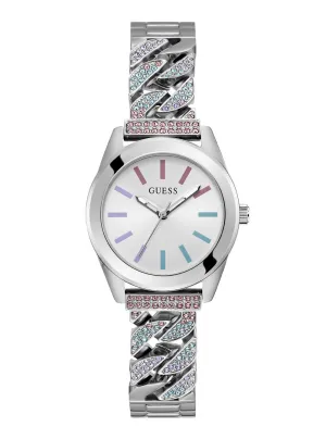 Silver Serena Multi Glitz Link Watch