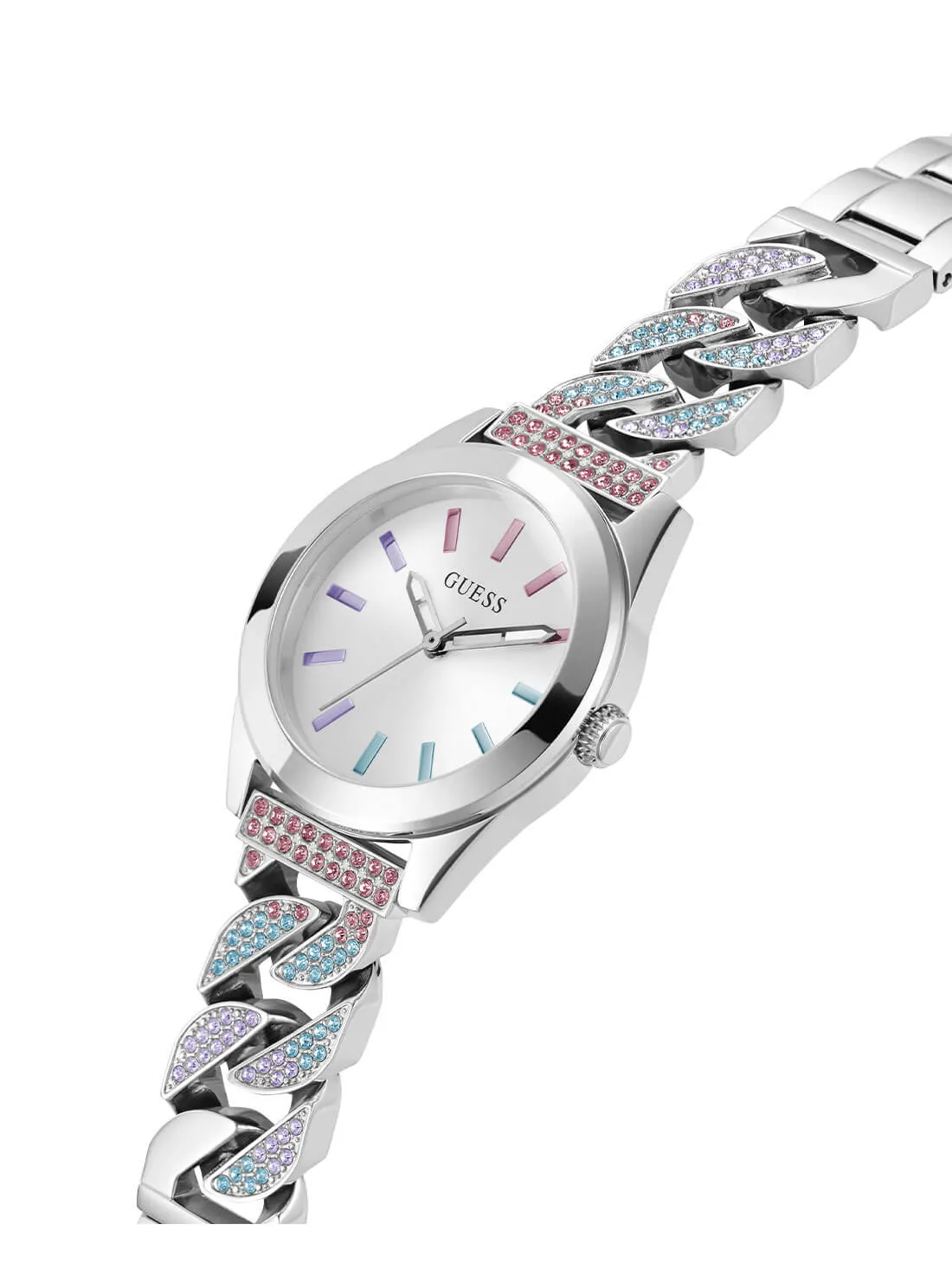 Silver Serena Multi Glitz Link Watch