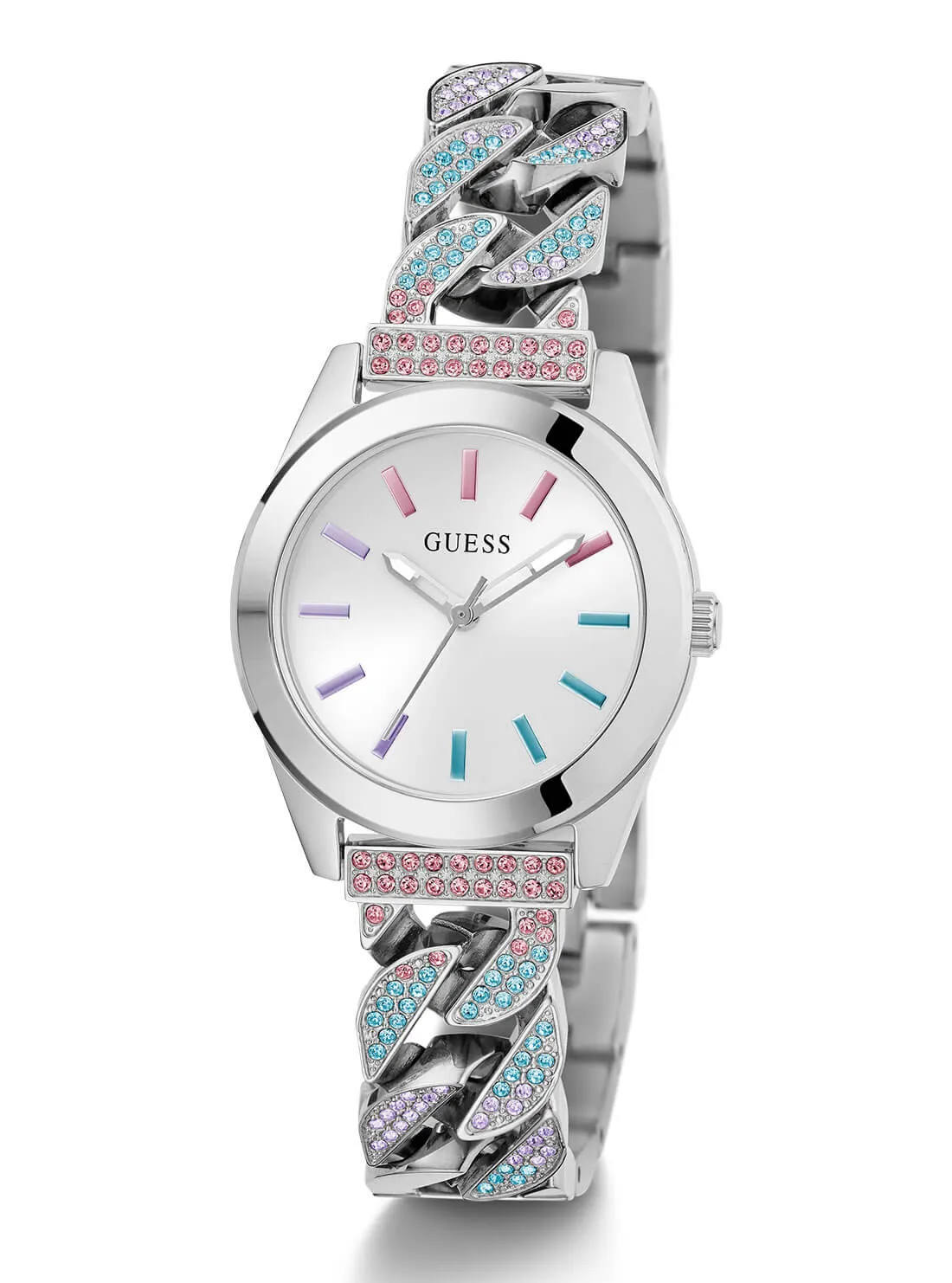 Silver Serena Multi Glitz Link Watch
