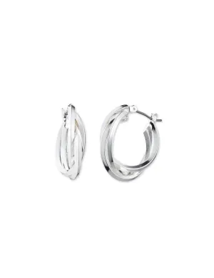 Silver-Tone Multi Hoop Earrings