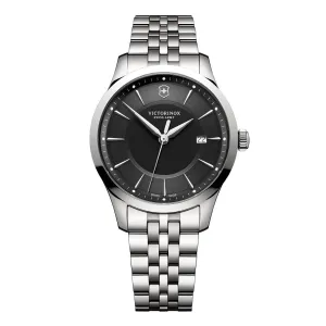 Swiss Army Men's Bracelet Watch - Alliance Black Dial Stainless Steel | 241801