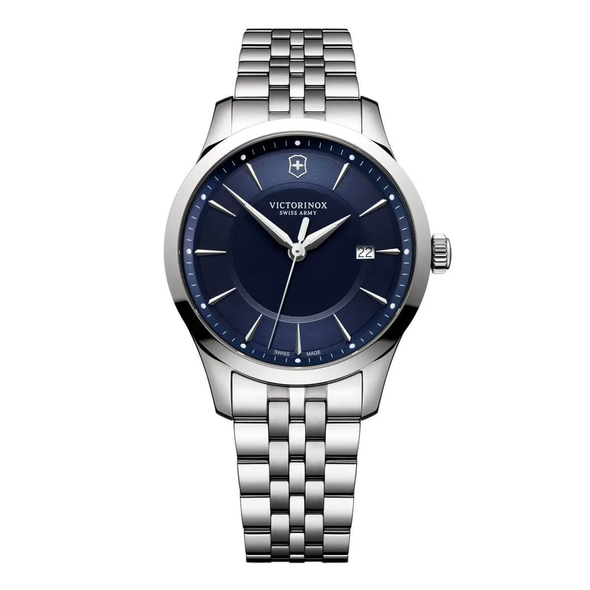 Swiss Army Men's Bracelet Watch - Alliance Quartz Blue Dial Stainless Steel | 241802