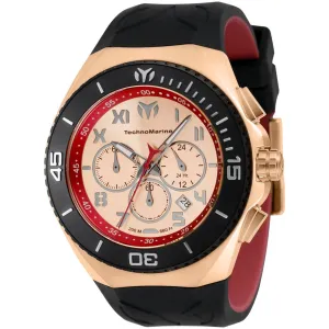 Technomarine Men's Watch - Manta Ocean Chronograph Red and Rose Gold Dial | TM-221047