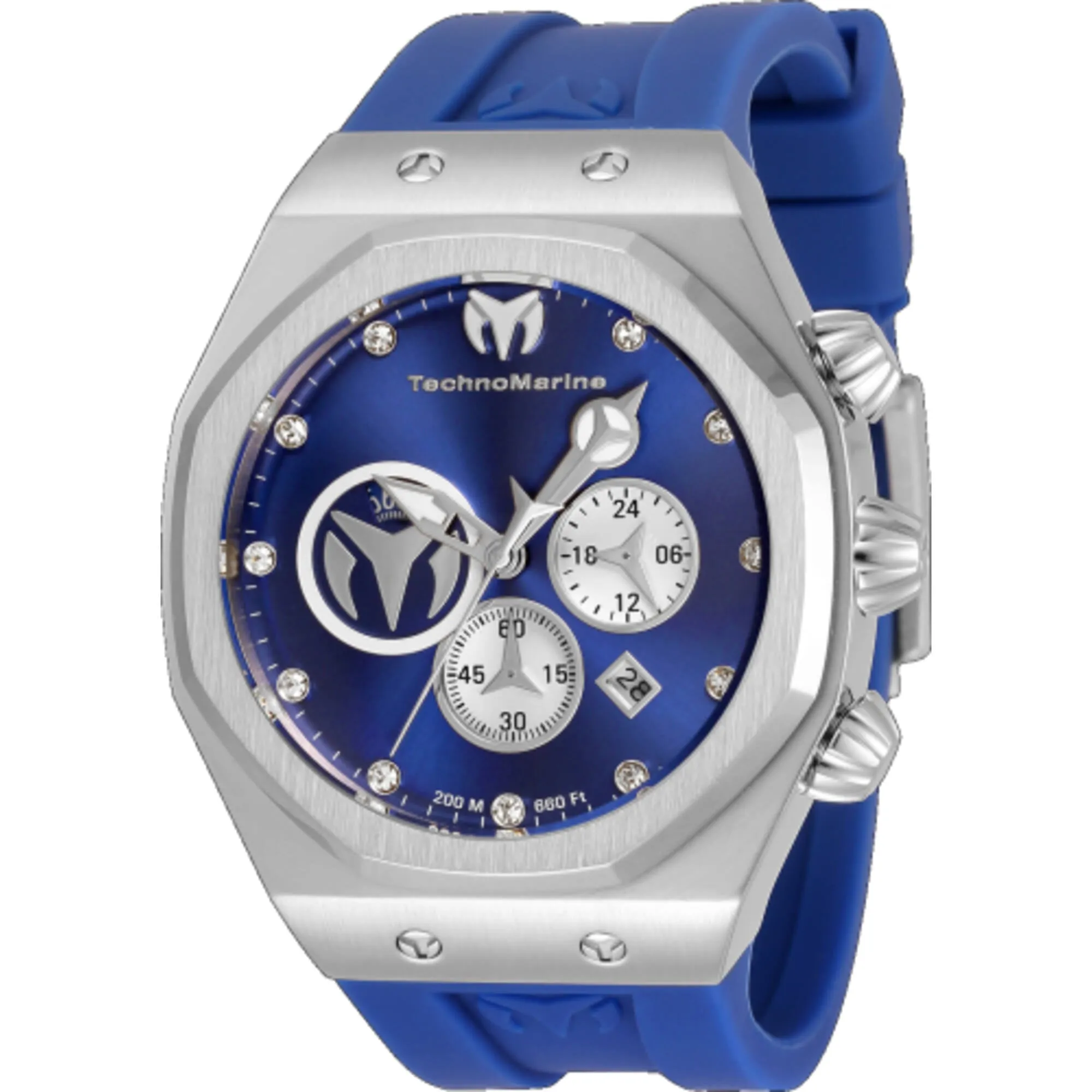 Technomarine Men's Watch - Reef Sun Quartz Chrono Silver and Blue Dial | TM-520001