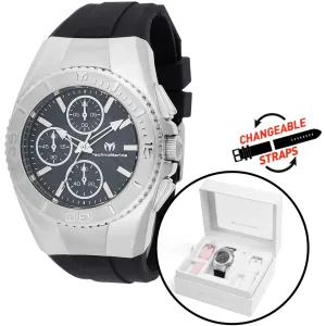 Technomarine Women's Watch - Cruise Original Black Dial Silicone Strap | TM-124033