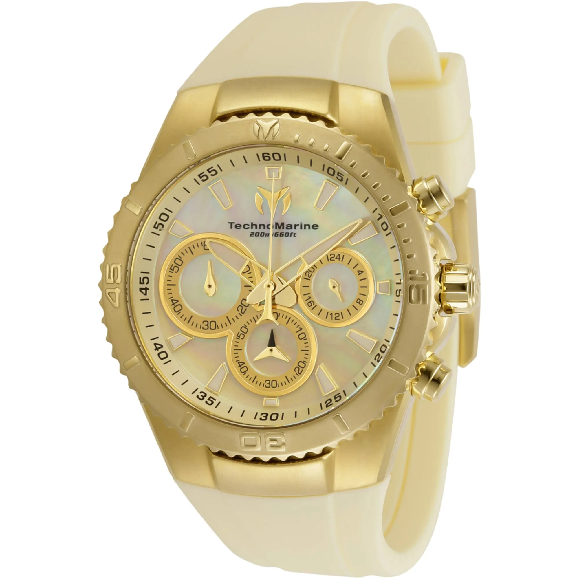 Technomarine Women's Watch - Manta Sea Champagne MOP Dial Beige Strap | TM-220080
