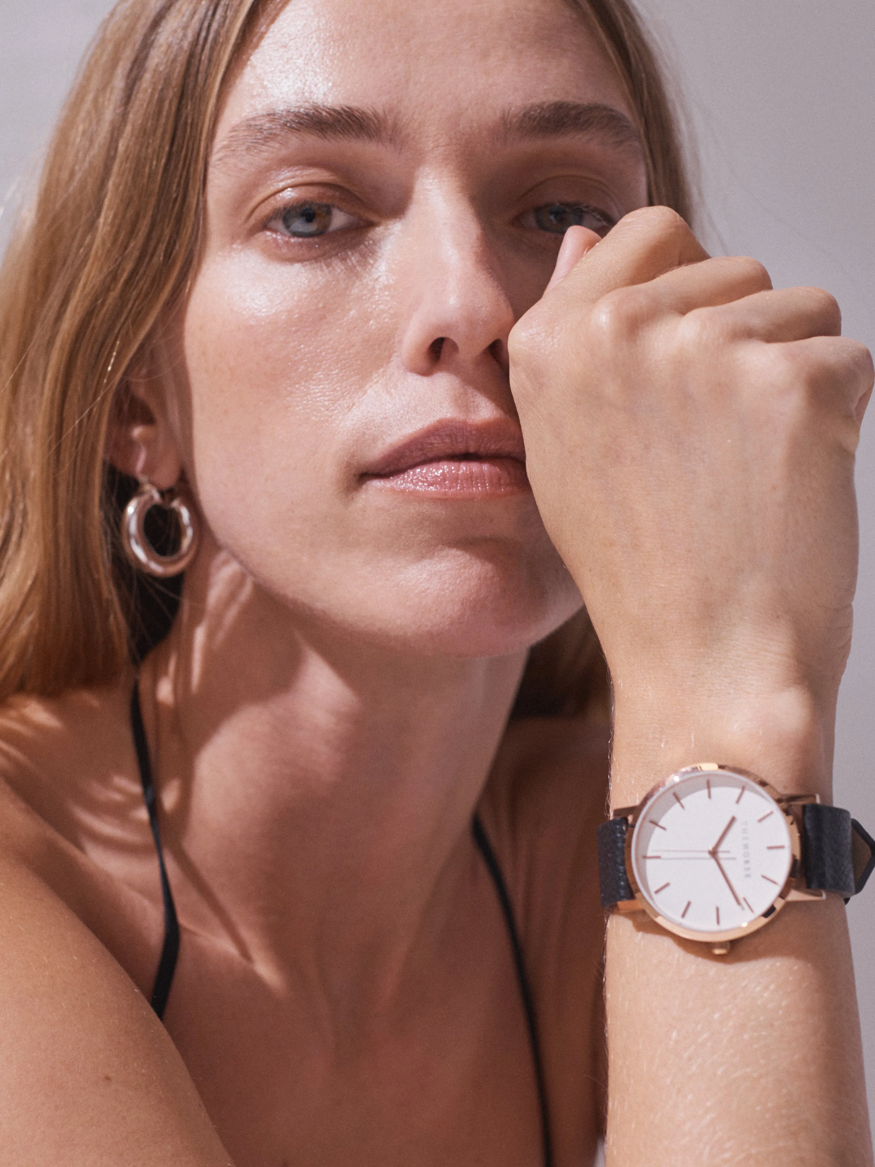 The Mini Original: Rose Gold Case / White Dial / Black Leather
