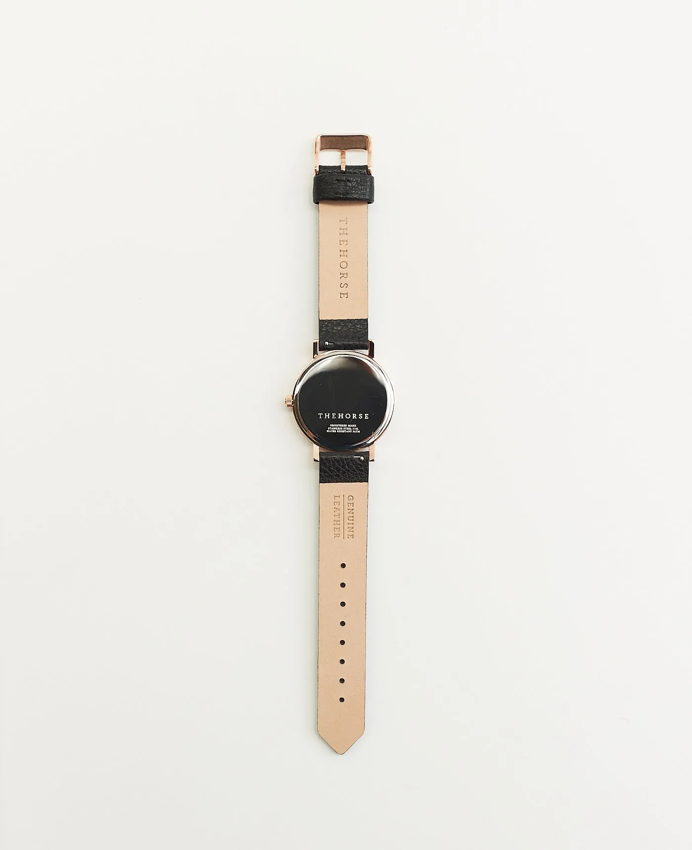 The Mini Original: Rose Gold Case / White Dial / Black Leather