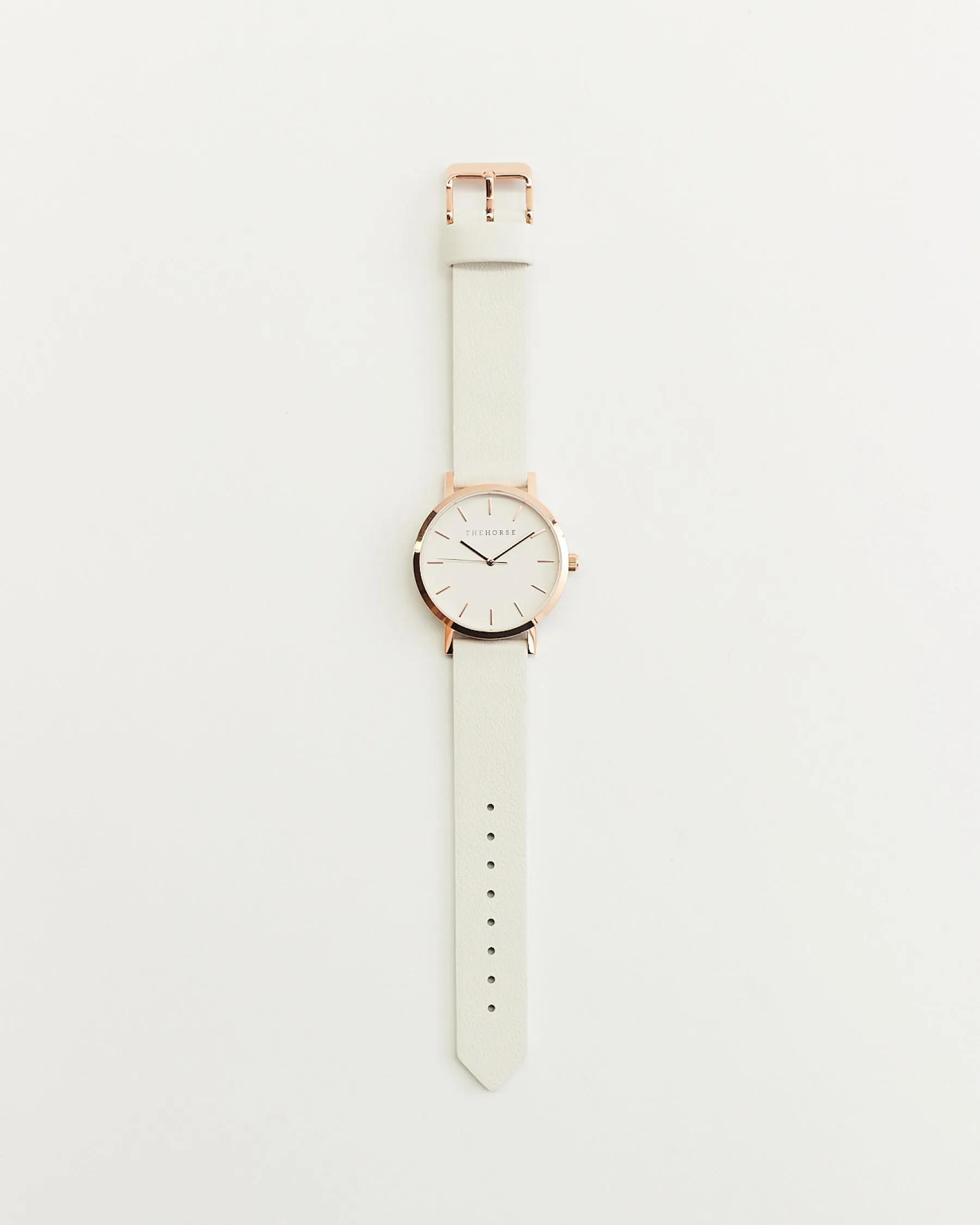 The Mini Original: Rose Gold Case / White Dial / Milk Leather