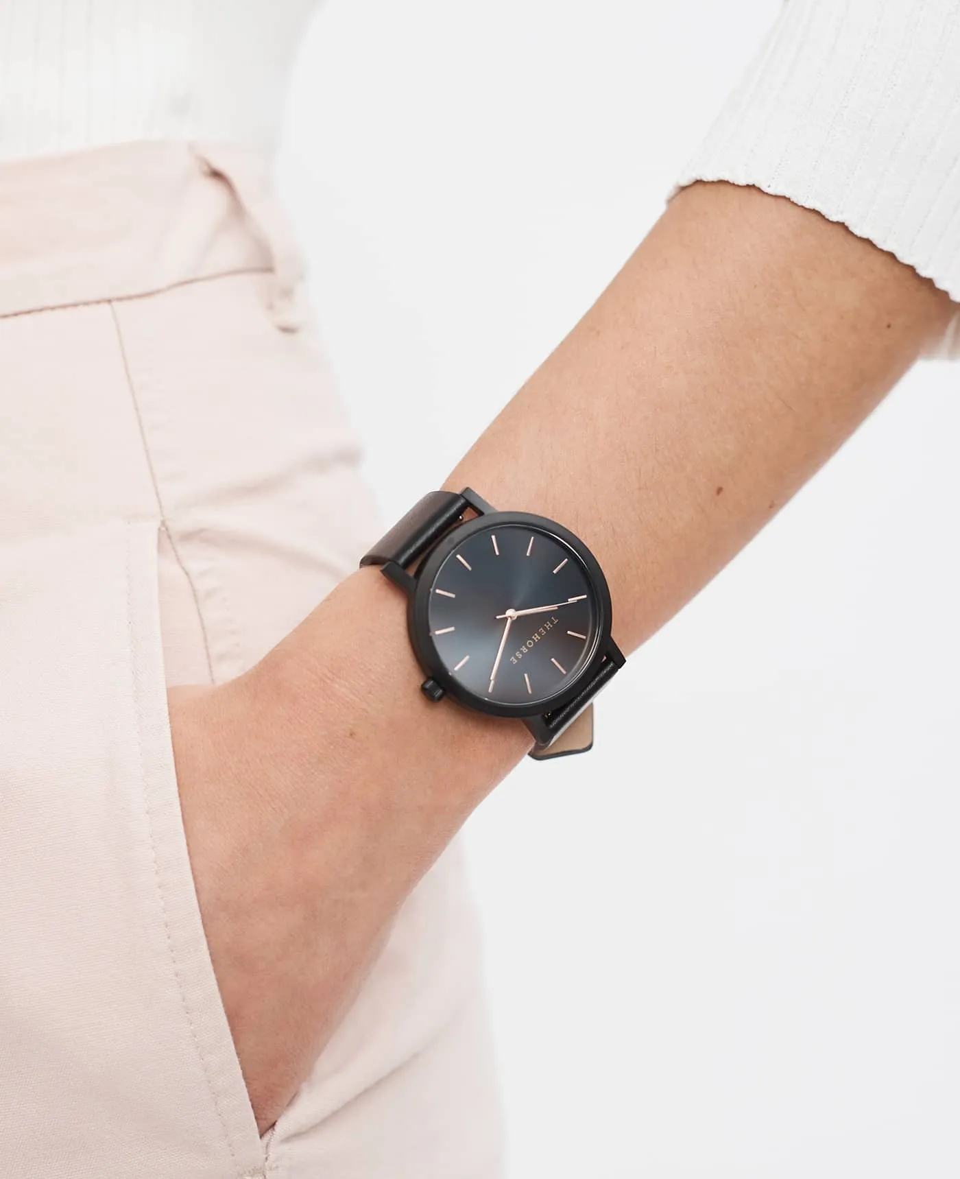 The Original: Matte Black / Black Dial with Rose Gold Indexing