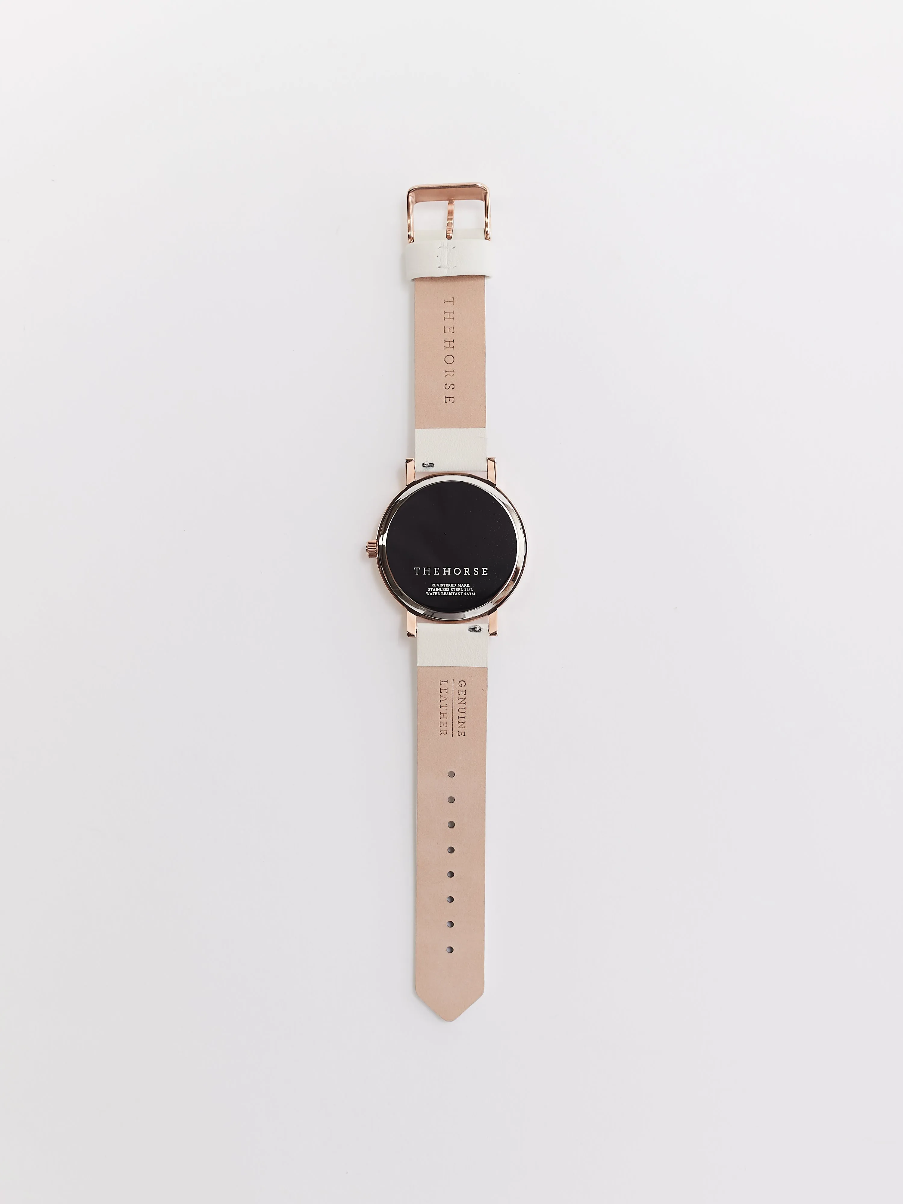 The Original: Polished Rose Gold / White Face / Milk Leather